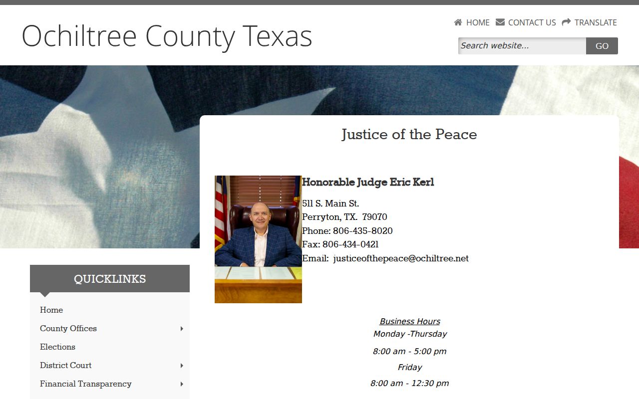 Ochiltree County Justice Court citation and case information