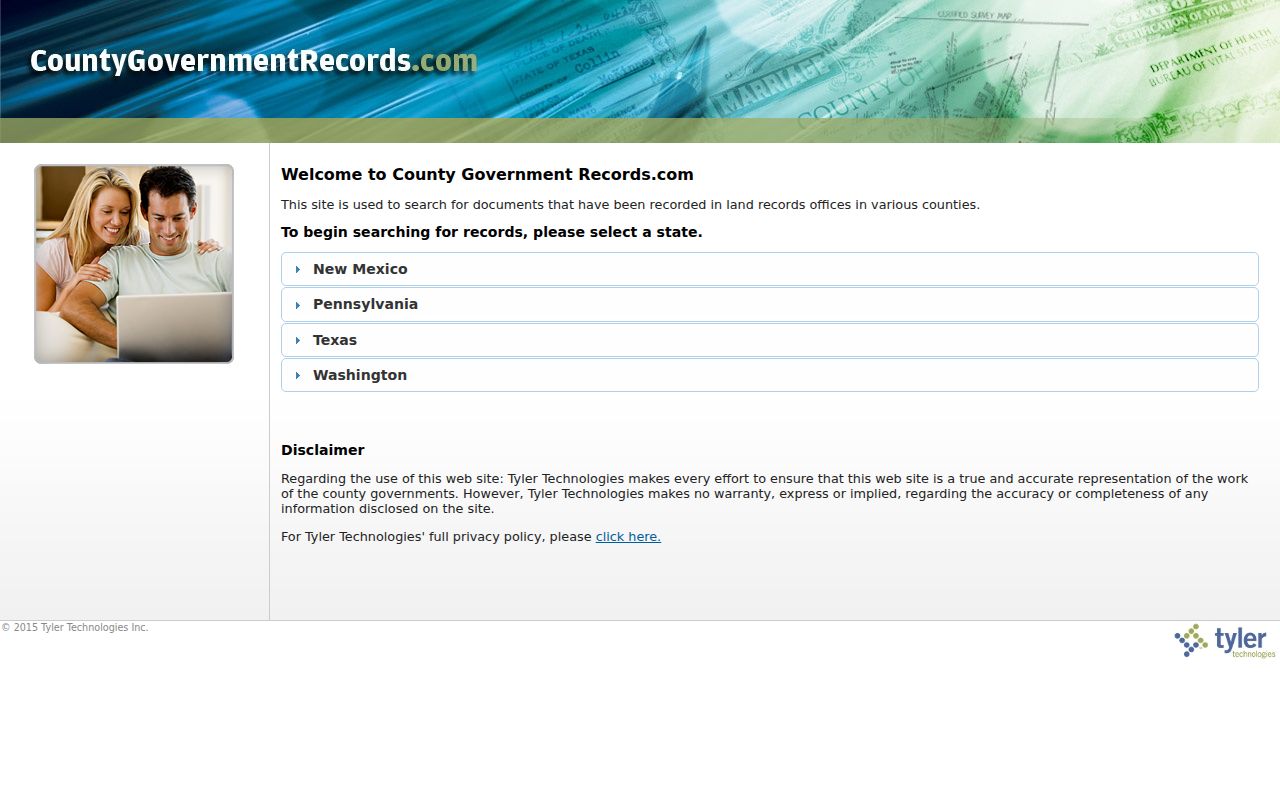 Ochiltree County linked records portal login and registration screen