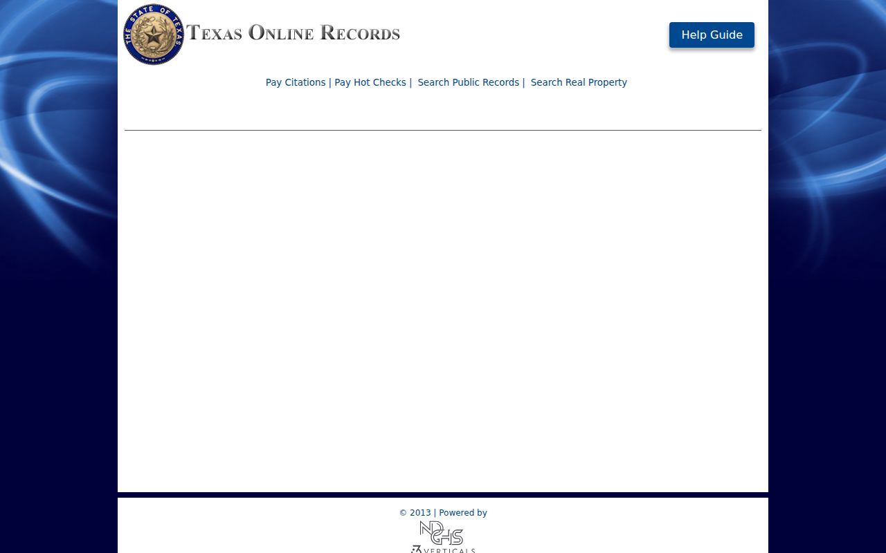 Texas Online Records county selection search page linked for Ochiltree County