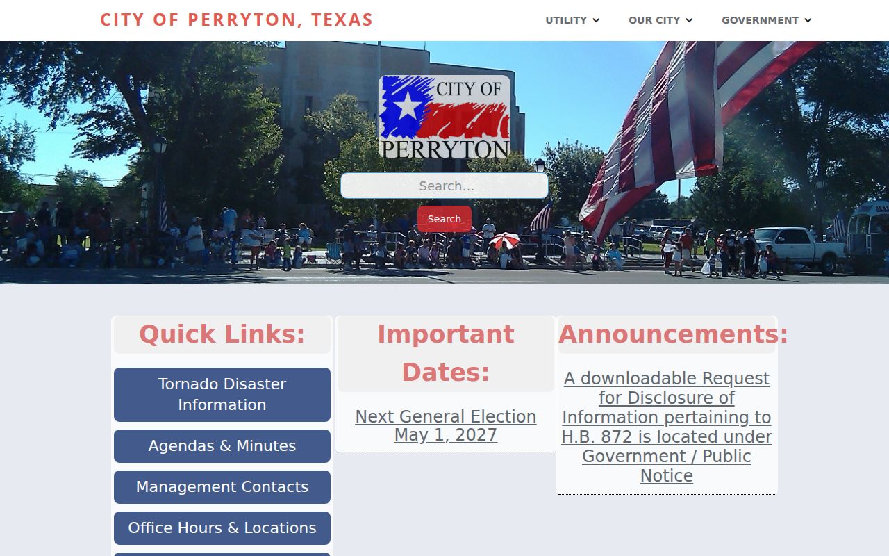 Official Perryton Perryton contact page for municipal court routing