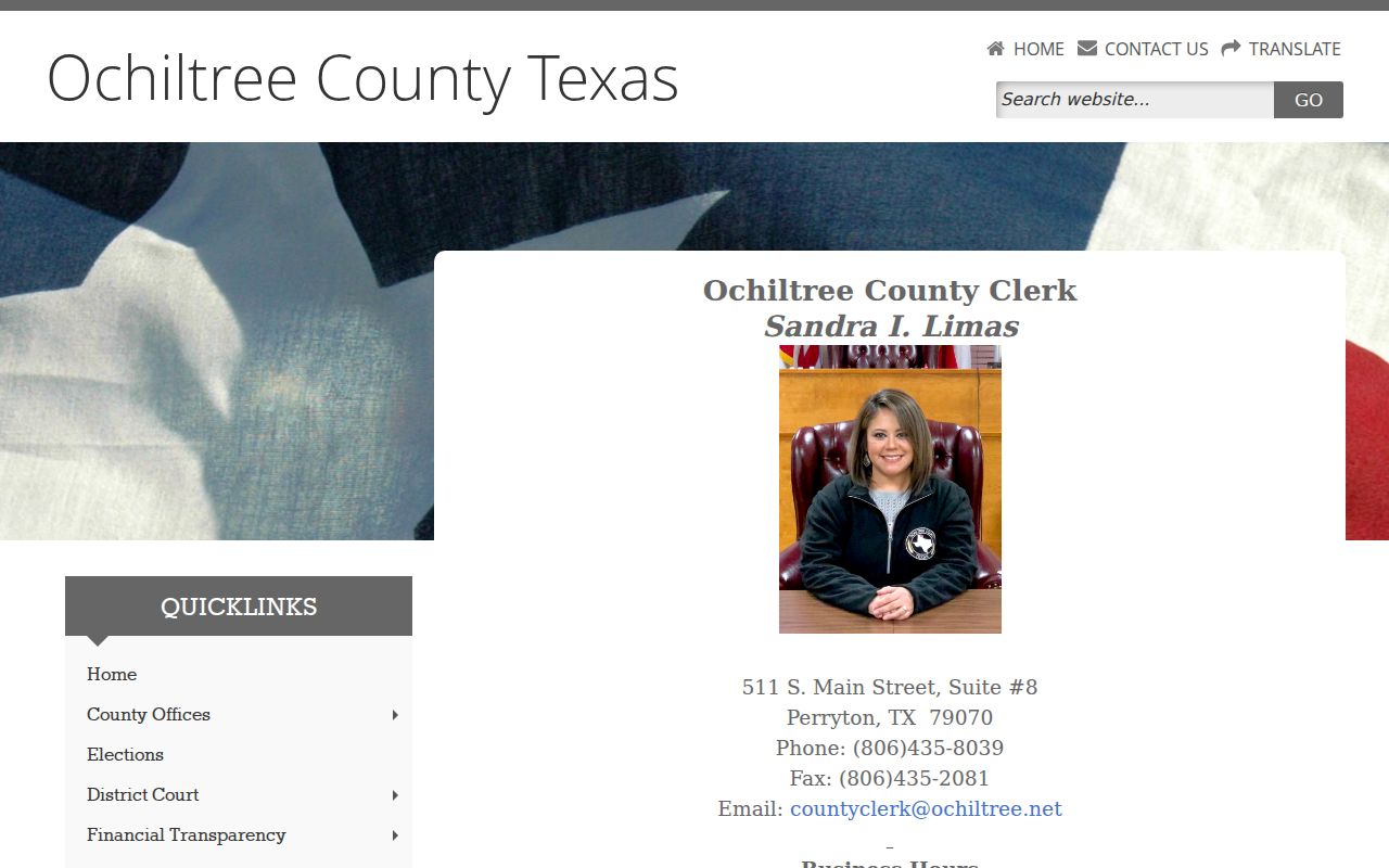 Ochiltree County court docket County Clerk records instructions