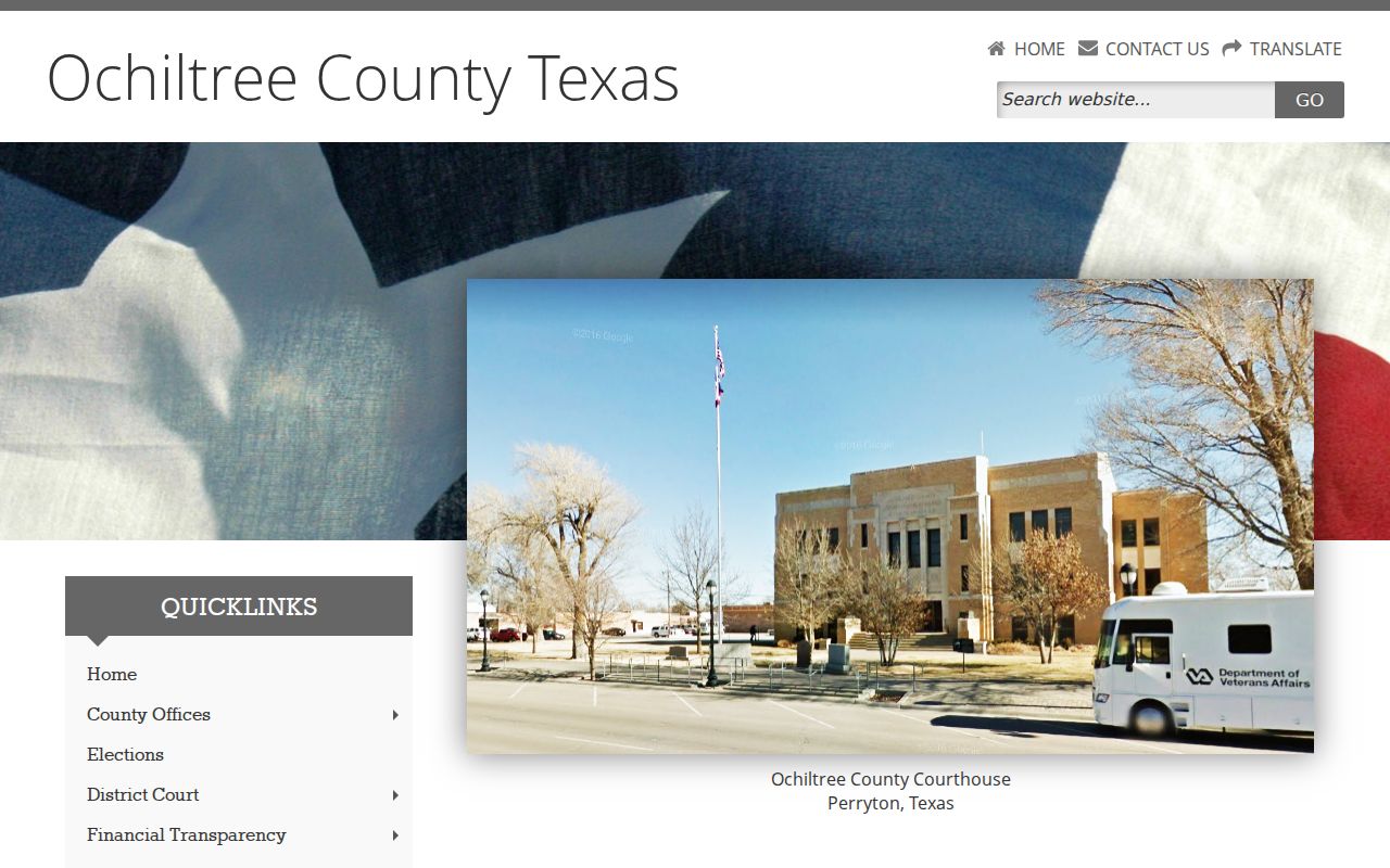Ochiltree County court docket courthouse and county website
